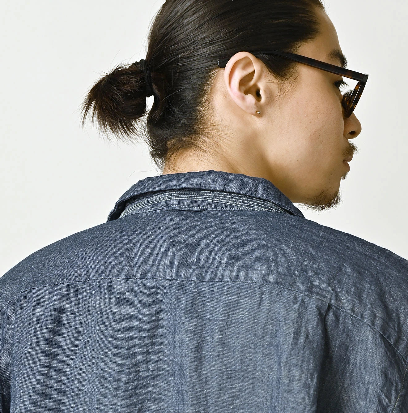 45R Cotton Linen Dungaree Lei Lei Shirt Nou Men - Image 13
