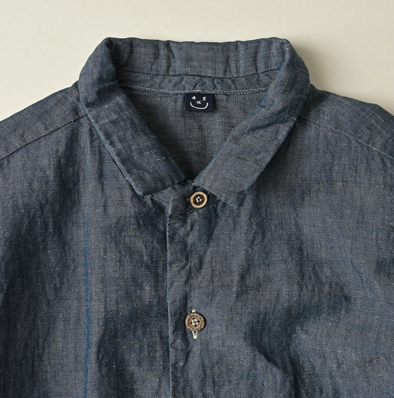 45R Cotton Linen Dungaree Lei Lei Shirt Nou Men - Image 17