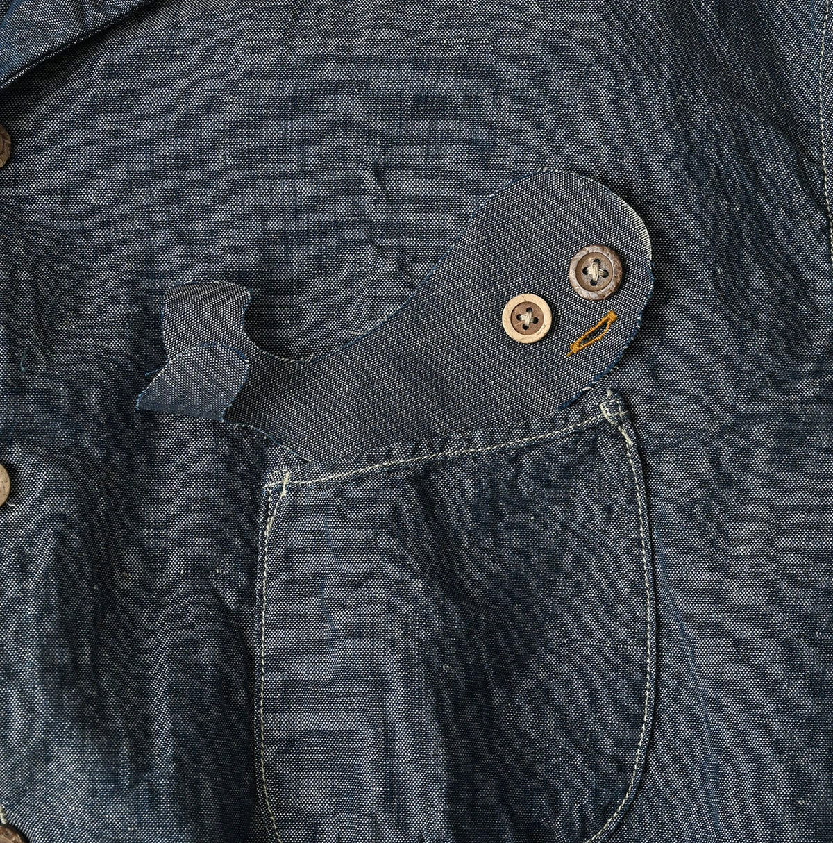 45R Cotton Linen Dungaree Lei Lei Shirt Nou Men