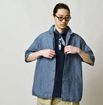 45R Cotton Linen Dungaree Lei Lei Shirt Distressed Men