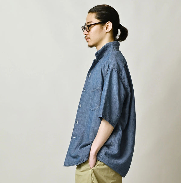 45R Cotton Linen Dungaree Lei Lei Shirt Distressed Men