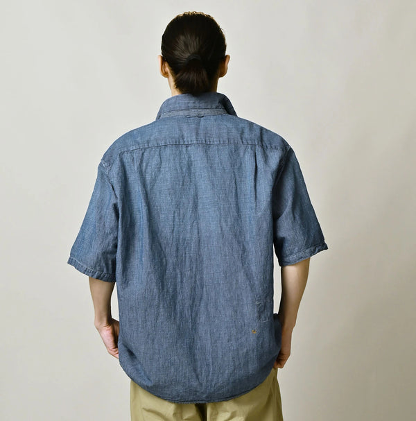 45R Cotton Linen Dungaree Lei Lei Shirt Distressed Men