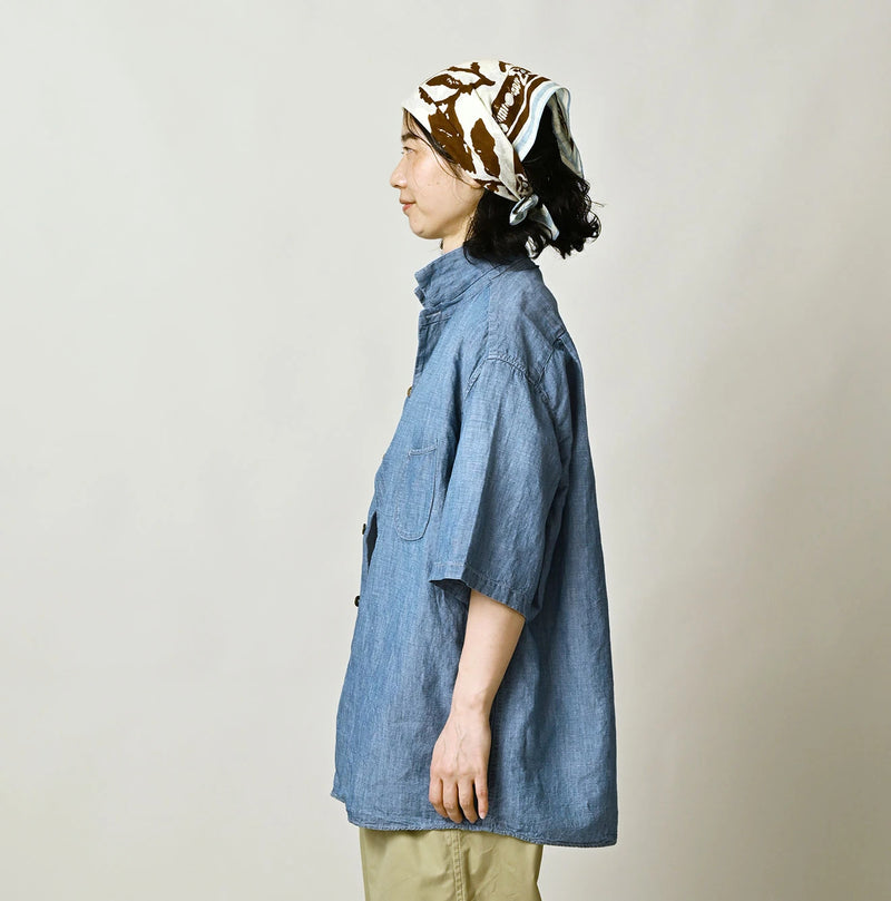 45R Cotton Linen Dungaree Lei Lei Shirt Distressed Men - Image 10