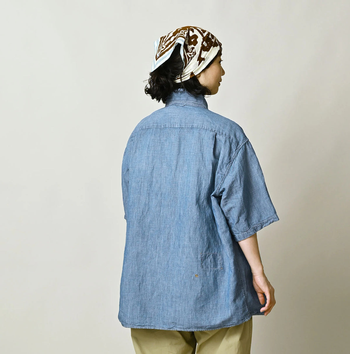 45R Cotton Linen Dungaree Lei Lei Shirt Distressed Men
