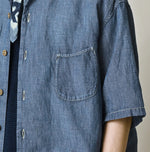 45R Cotton Linen Dungaree Lei Lei Shirt Distressed Men