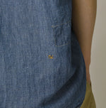 45R Cotton Linen Dungaree Lei Lei Shirt Distressed Men