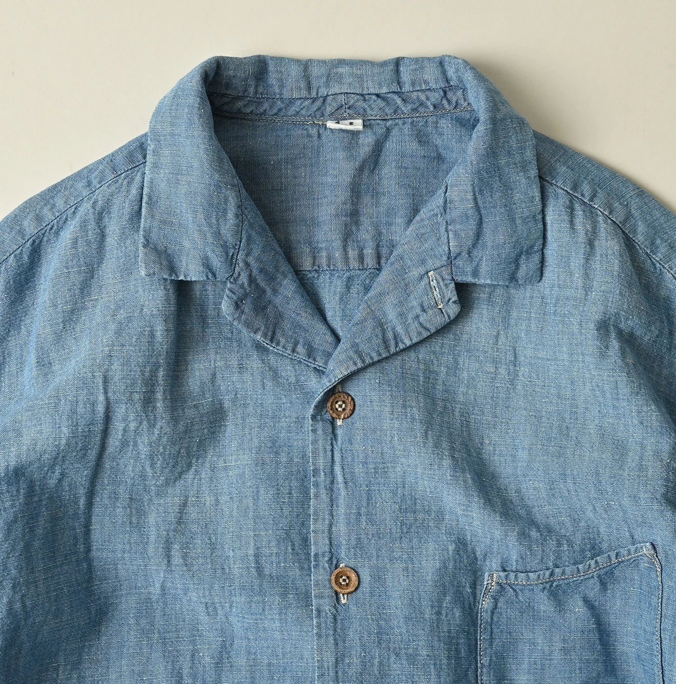 45R Cotton Linen Dungaree Lei Lei Shirt Distressed Men - Image 17