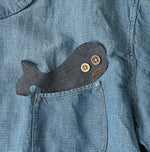 45R Cotton Linen Dungaree Lei Lei Shirt Distressed Men