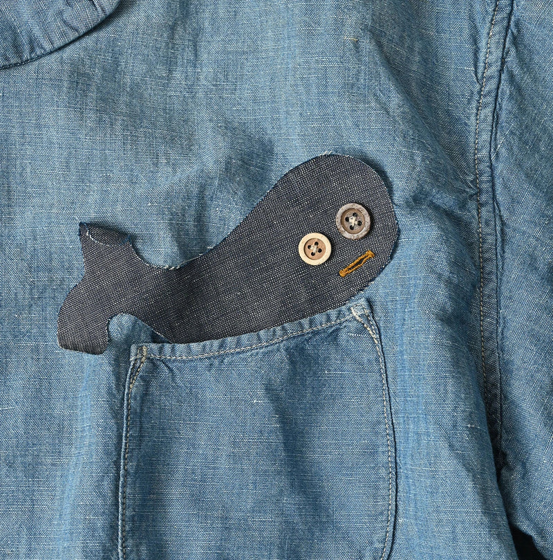 45R Cotton Linen Dungaree Lei Lei Shirt Distressed Men - Image 21