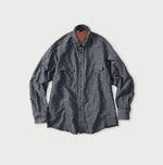 45R Cotton Linen Dungaree 908 Ocean Eastern Shirt Nou