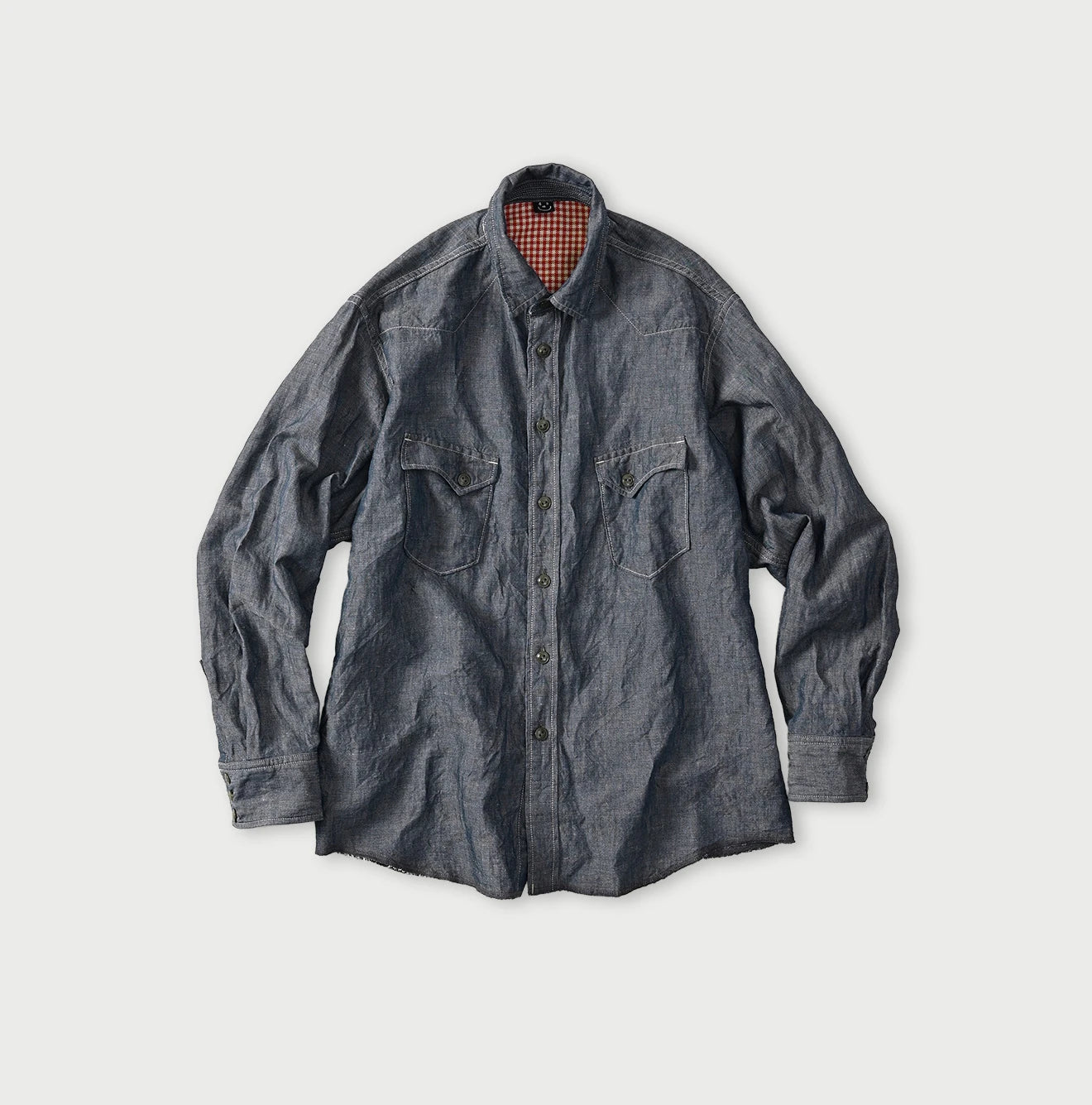 45R Cotton Linen Dungaree 908 Ocean Eastern Shirt Nou - Image 1
