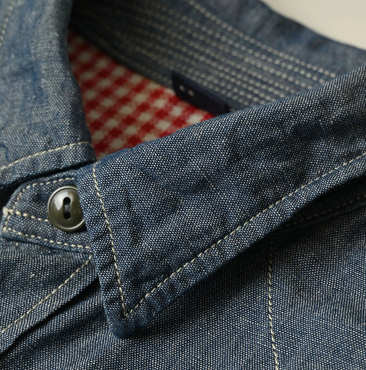 45R Cotton Linen Dungaree 908 Ocean Eastern Shirt Nou
