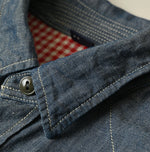 45R Cotton Linen Dungaree 908 Ocean Eastern Shirt Nou
