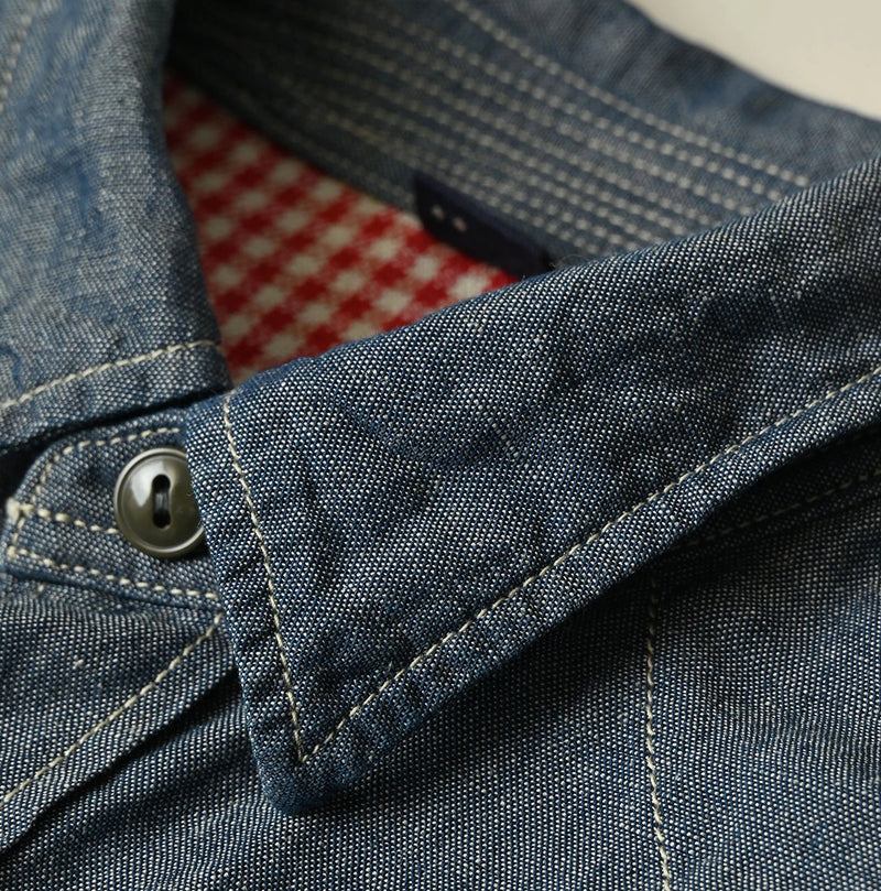 45R Cotton Linen Dungaree 908 Ocean Eastern Shirt Nou - Image 17