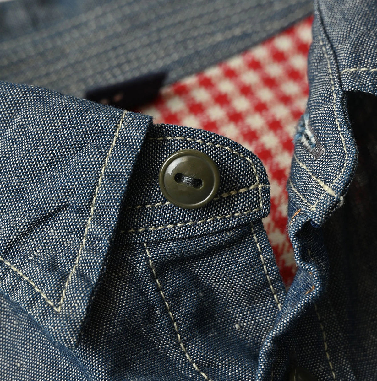 45R Cotton Linen Dungaree 908 Ocean Eastern Shirt Nou