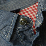 45R Cotton Linen Dungaree 908 Ocean Eastern Shirt Nou