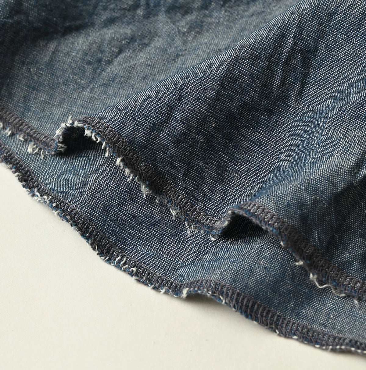 45R Cotton Linen Dungaree 908 Ocean Eastern Shirt Nou