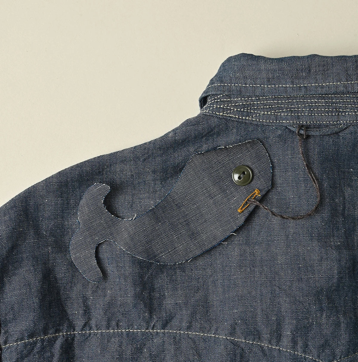 45R Cotton Linen Dungaree 908 Ocean Eastern Shirt Nou