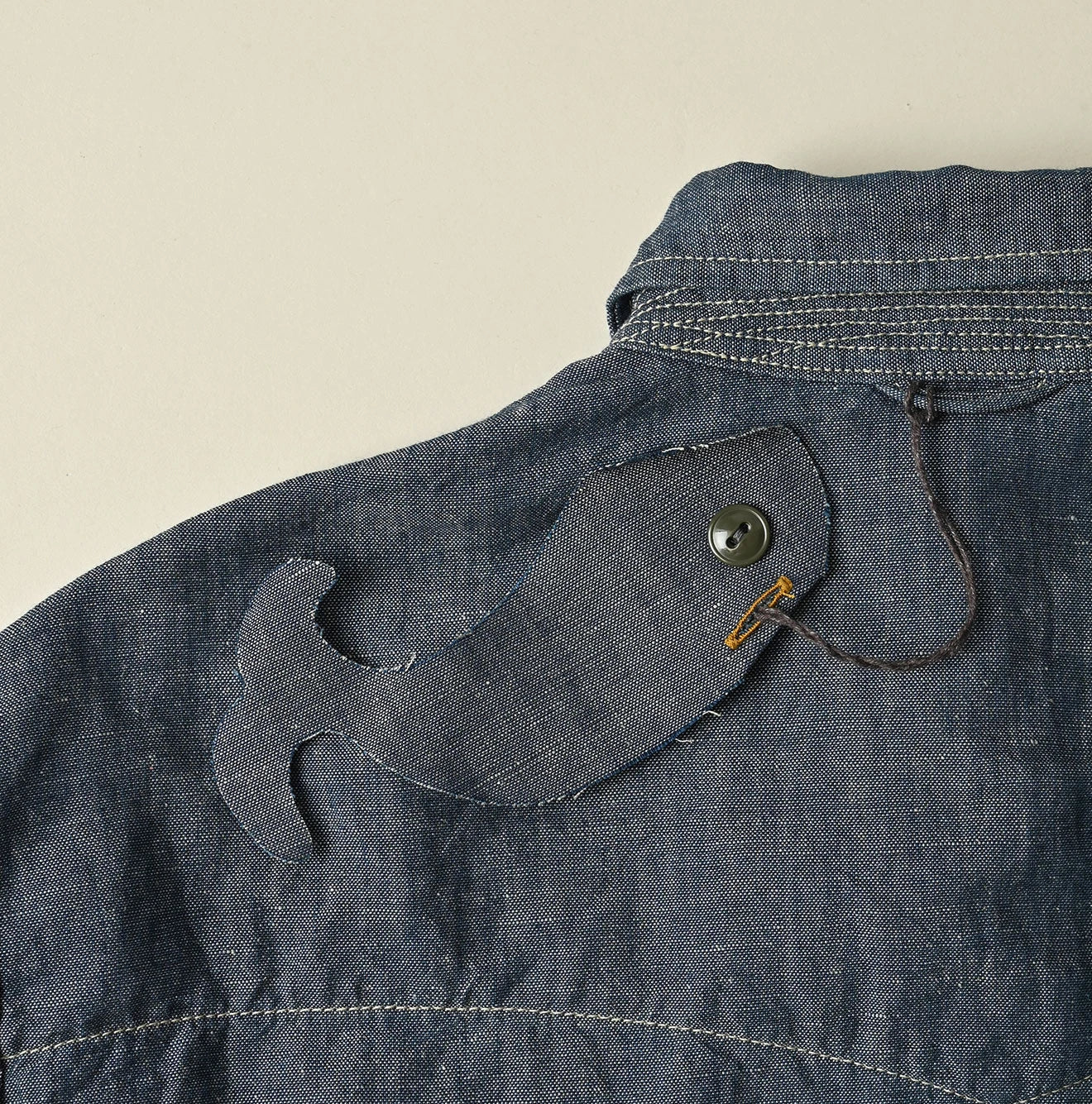 45R Cotton Linen Dungaree 908 Ocean Eastern Shirt Nou