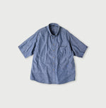45R Ai Indigo Khadi Ox Ocean Short Sleeve Shirt