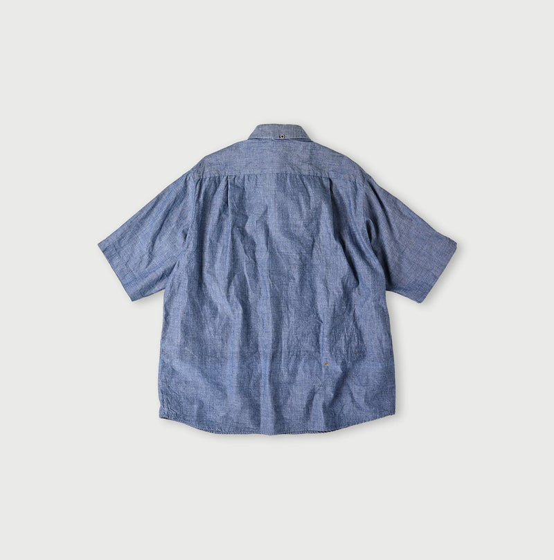 45R Ai Indigo Khadi Ox Ocean Short Sleeve Shirt - Image 16