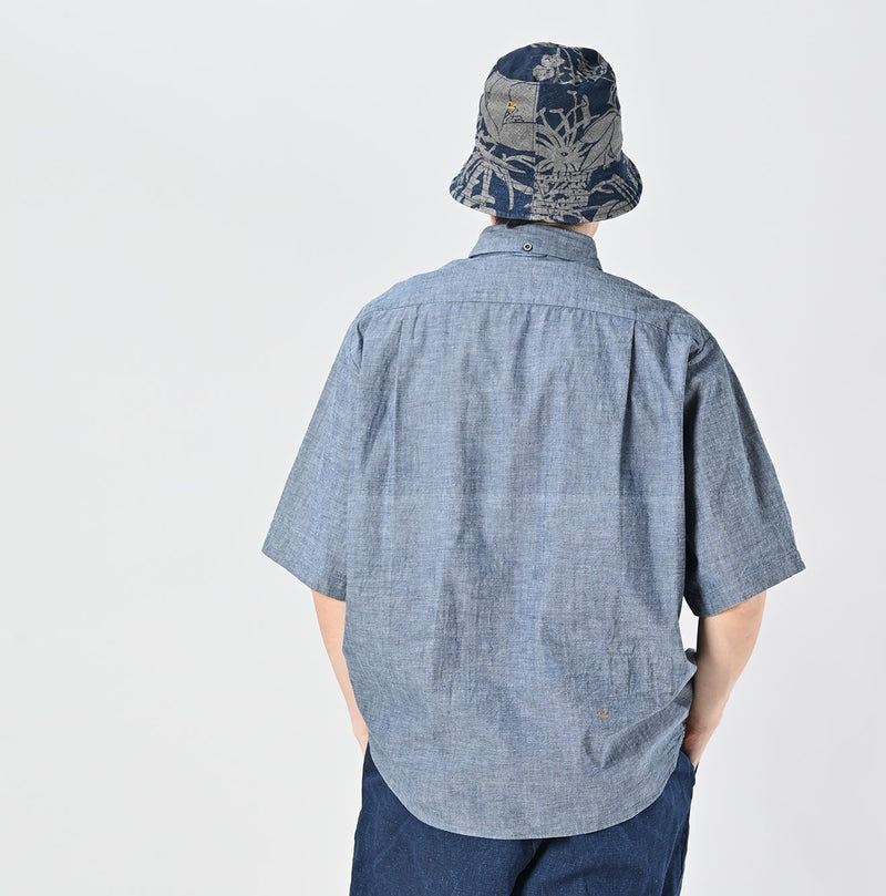 45R Ai Indigo Khadi Ox Ocean Short Sleeve Shirt