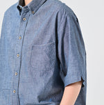 45R Ai Indigo Khadi Ox Ocean Short Sleeve Shirt