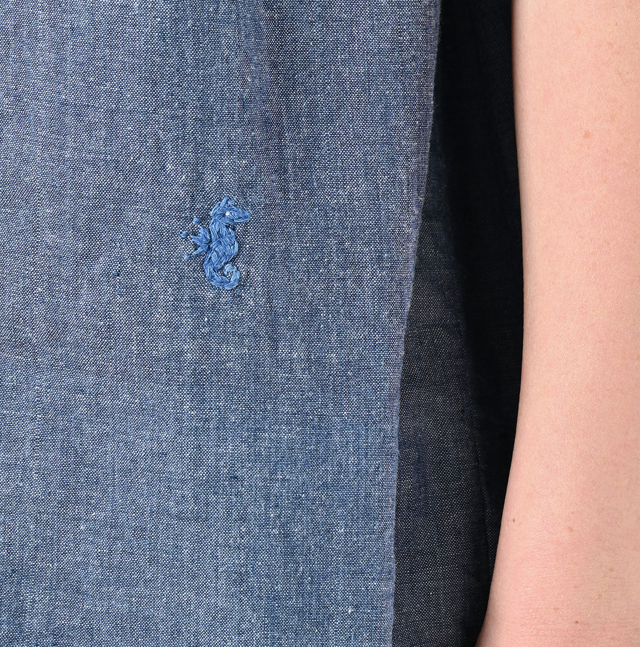 45R Ai Indigo Khadi Ox Ocean Short Sleeve Shirt