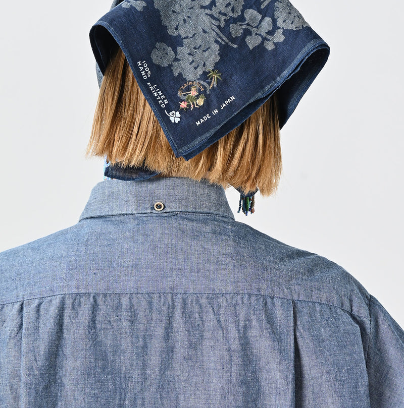 45R Ai Indigo Khadi Ox Ocean Short Sleeve Shirt - Image 14