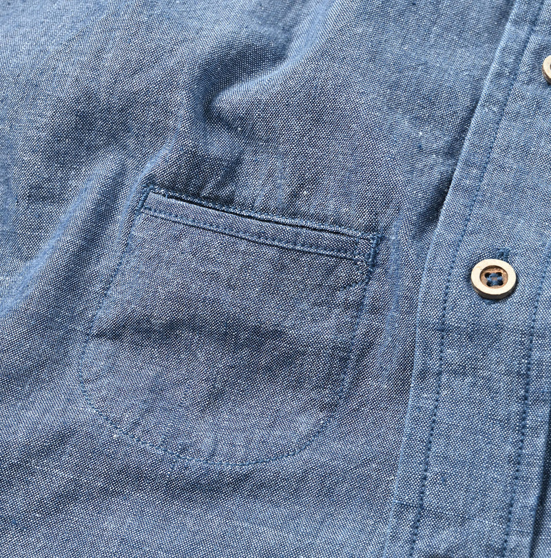 45R Ai Indigo Khadi Ox Ocean Short Sleeve Shirt