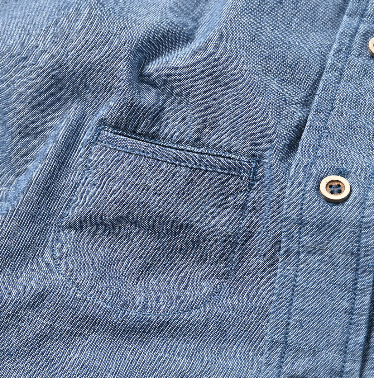 45R Ai Indigo Khadi Ox Ocean Short Sleeve Shirt