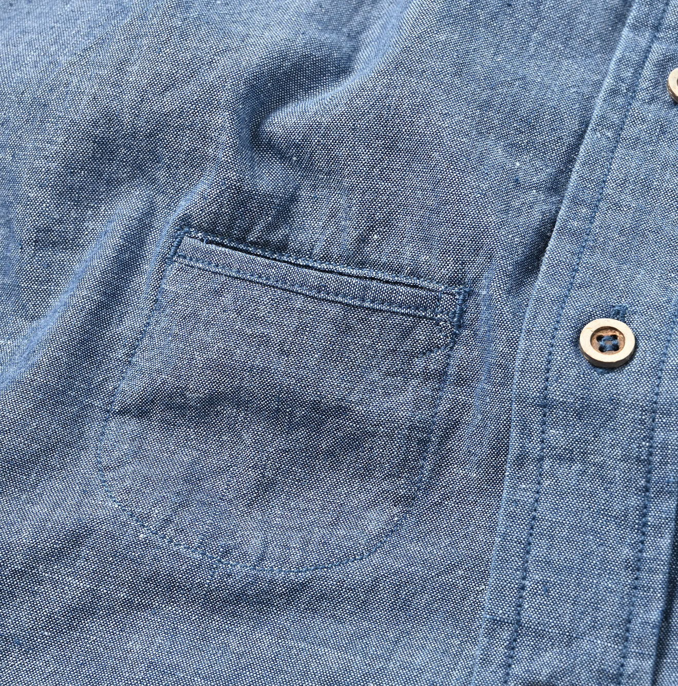 45R Ai Indigo Khadi Ox Ocean Short Sleeve Shirt