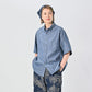 45R Ai Indigo Khadi Ox Ocean Short Sleeve Shirt