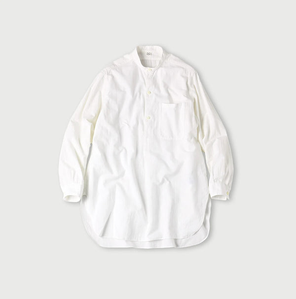 45R Khadi Oxford 908 Stand Collar Grandpa Pullover Shirt