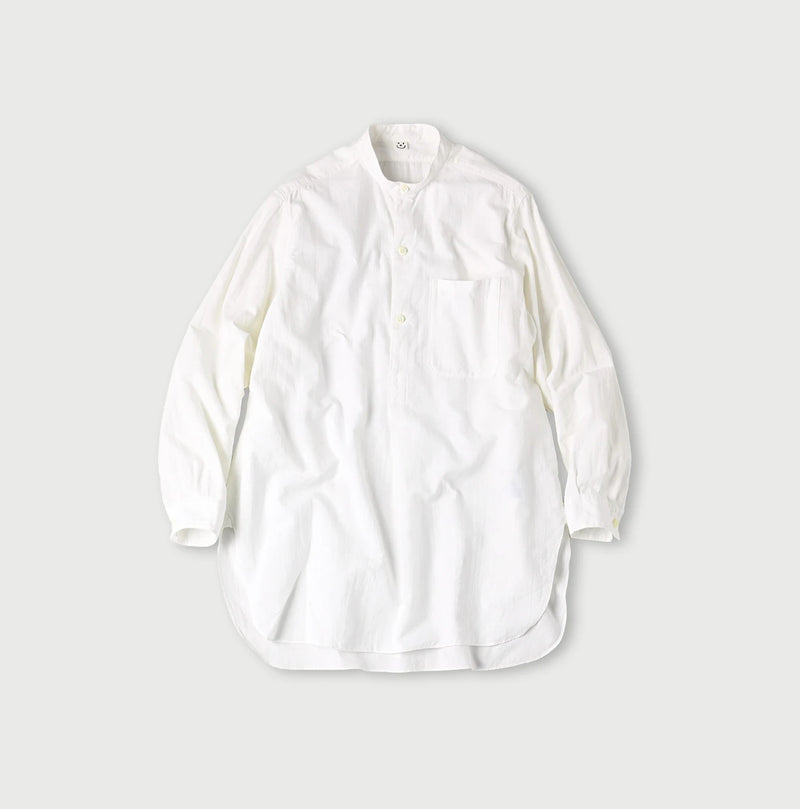 45R Khadi Oxford 908 Stand Collar Grandpa Pullover Shirt - Image 1