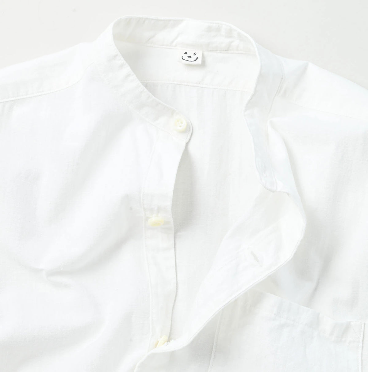 45R Khadi Oxford 908 Stand Collar Grandpa Pullover Shirt - Image 15