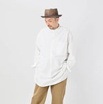 45R Khadi Oxford 908 Stand Collar Grandpa Pullover Shirt