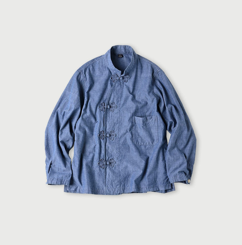 45R Ai Indigo Khadi Ox Clover Knot Shirt