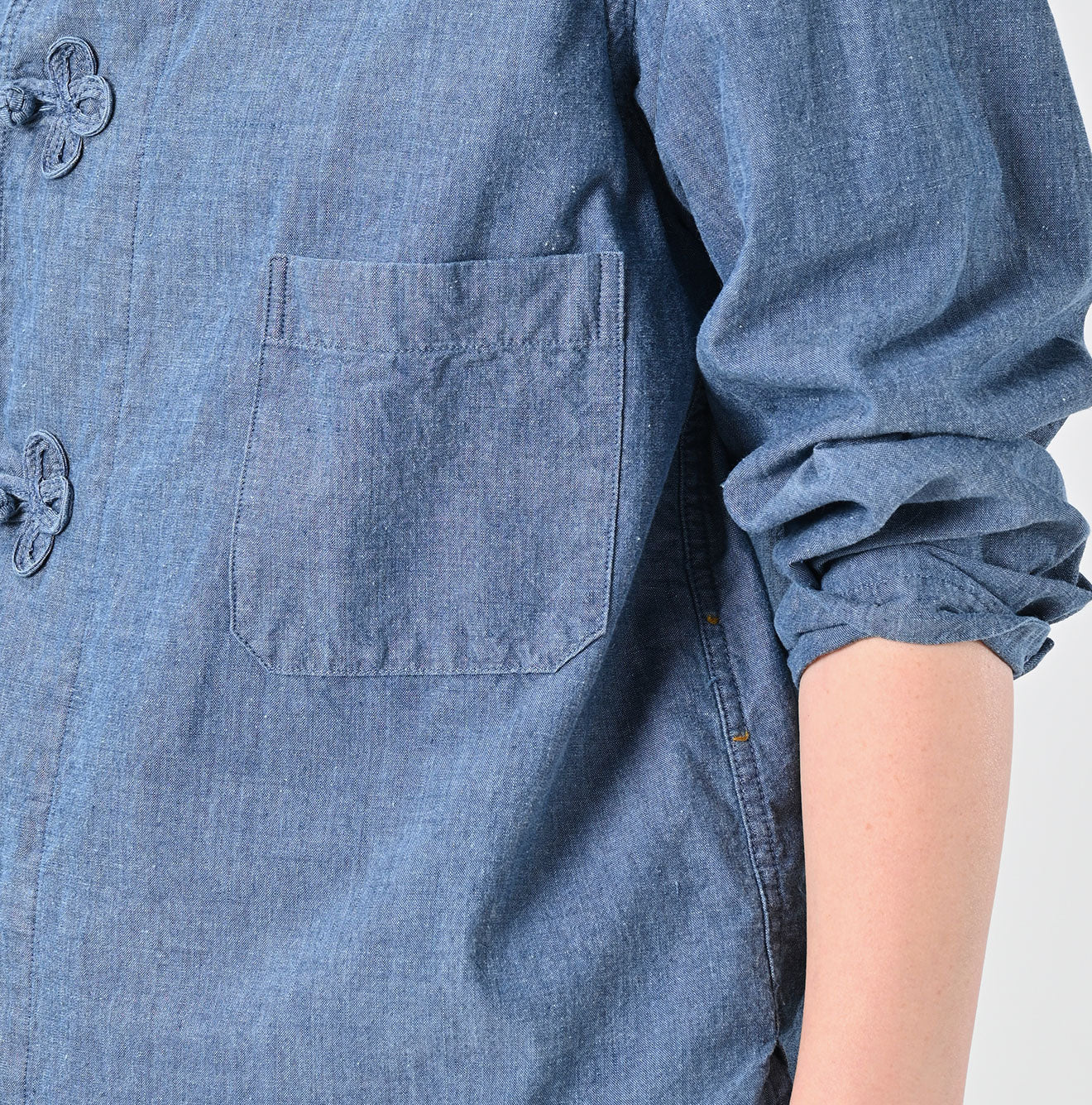 45R Ai Indigo Khadi Ox Clover Knot Shirt