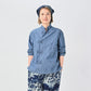 45R Ai Indigo Khadi Ox Clover Knot Shirt