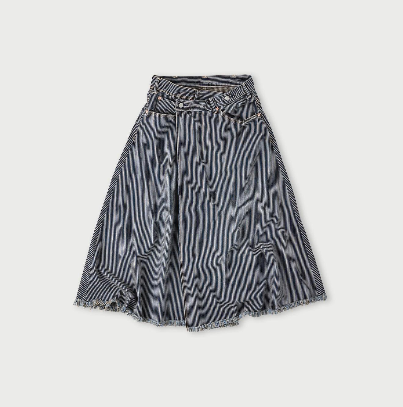 Omugi Denim Crossover Skirt Distressed - 45R by 45rpm studio - Image 1