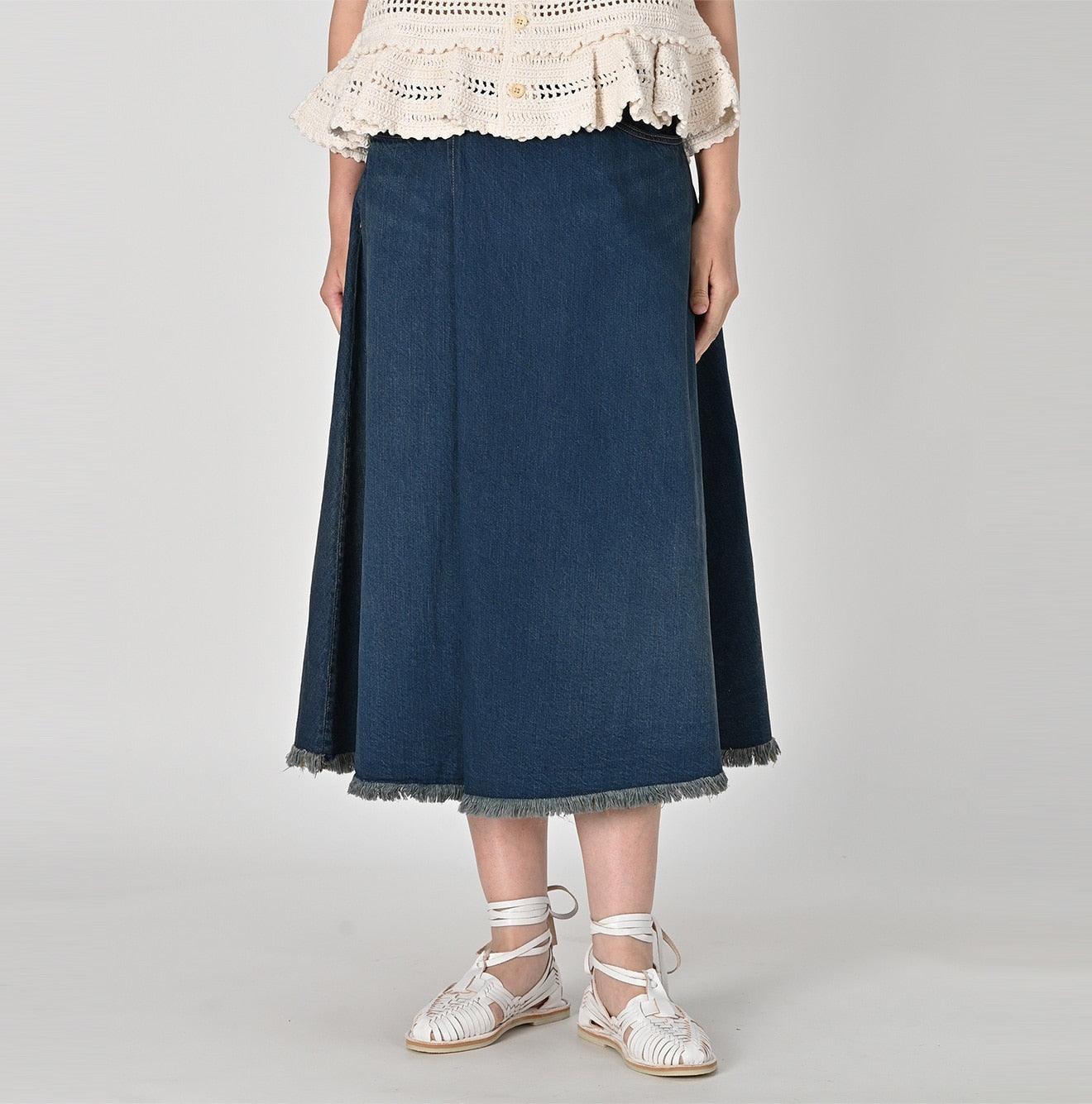 Omugi Denim Crossover Skirt Distressed - 45R by 45rpm studio - Image 4