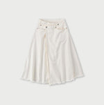 Rye Mugi Denim Crossover Skirt White - 45R by 45rpm studio