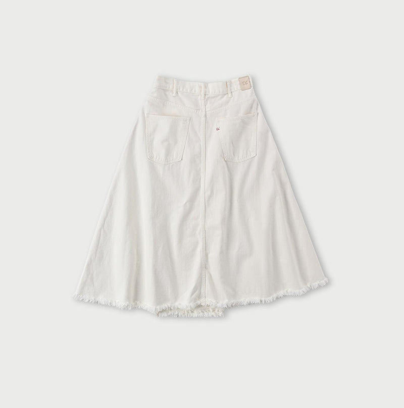 Rye Mugi Denim Crossover Skirt White - 45R by 45rpm studio - Image 2