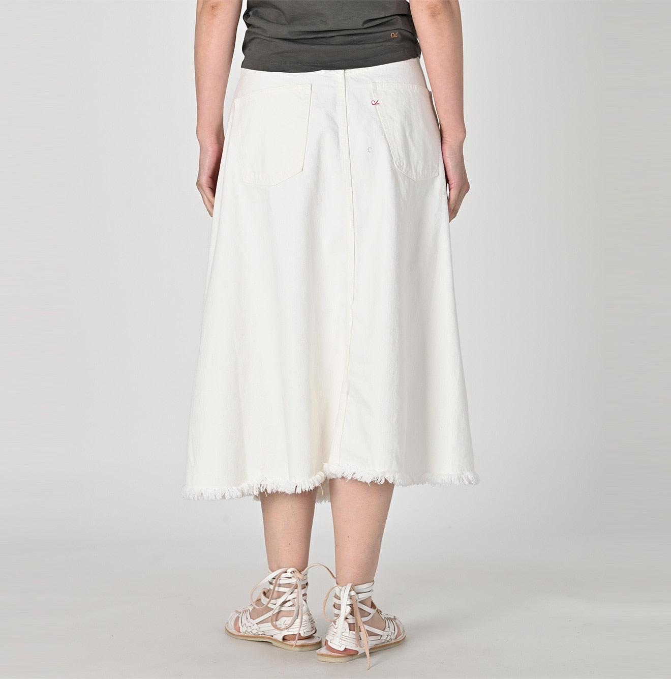Rye Mugi Denim Crossover Skirt White - 45R by 45rpm studio - Image 5