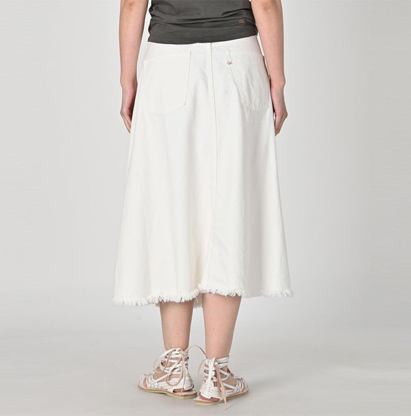 Rye Mugi Denim Crossover Skirt White - 45R by 45rpm studio