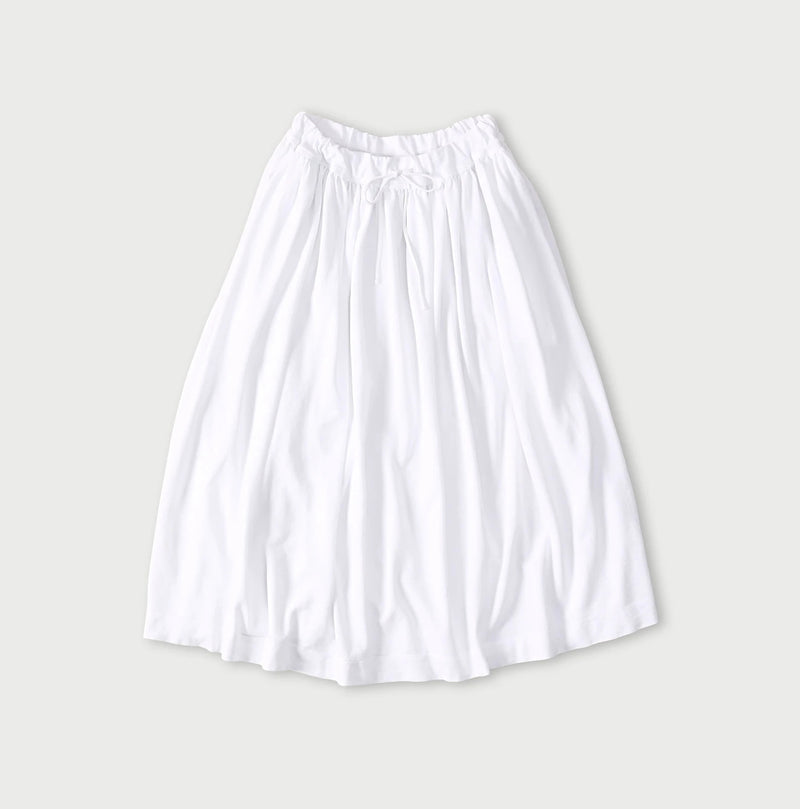 Cotton Pique Gathered Skirt - Image 1