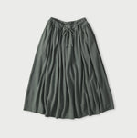 Cotton Pique Gathered Skirt
