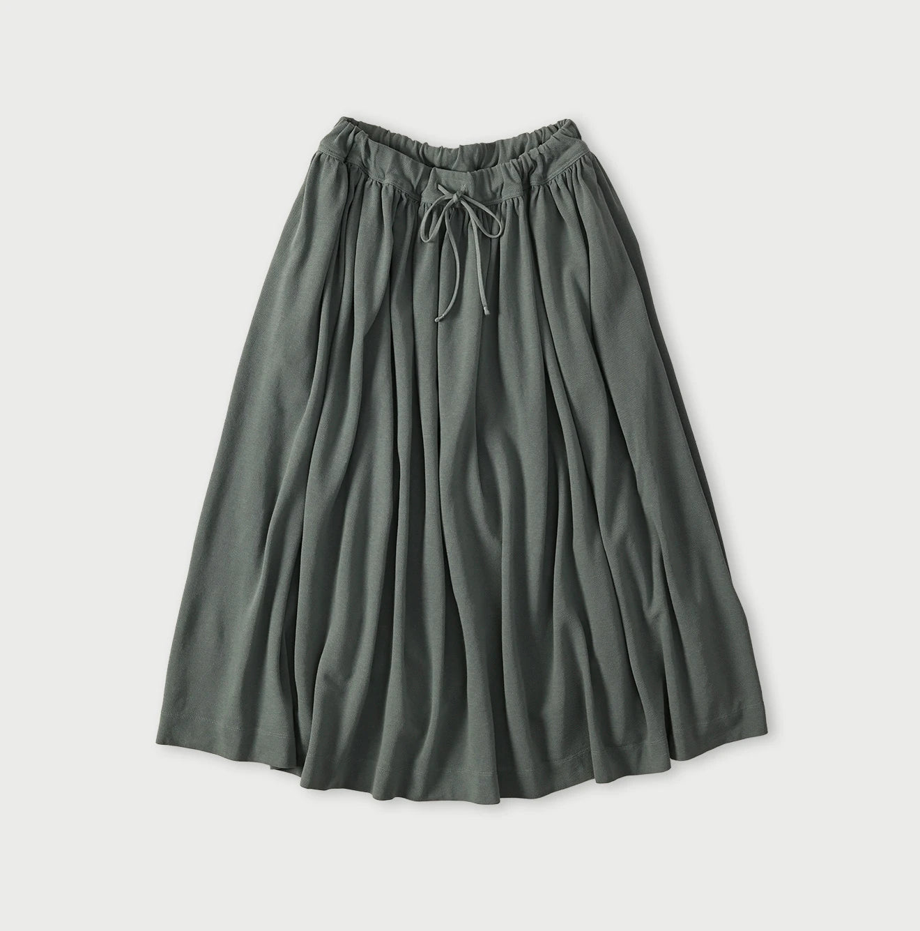 Cotton Pique Gathered Skirt - Image 7