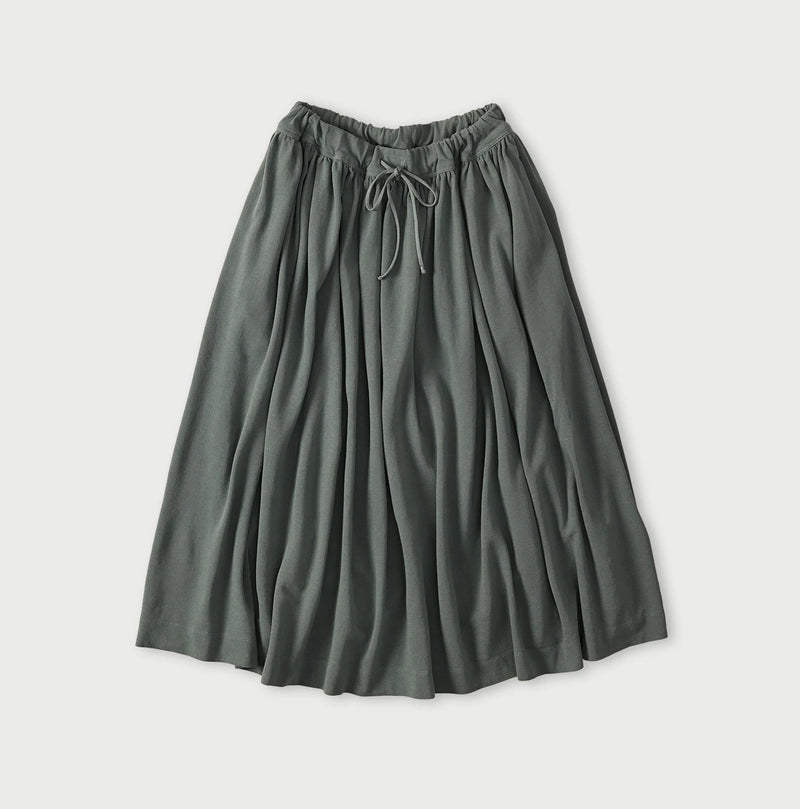 Cotton Pique Gathered Skirt - Image 7